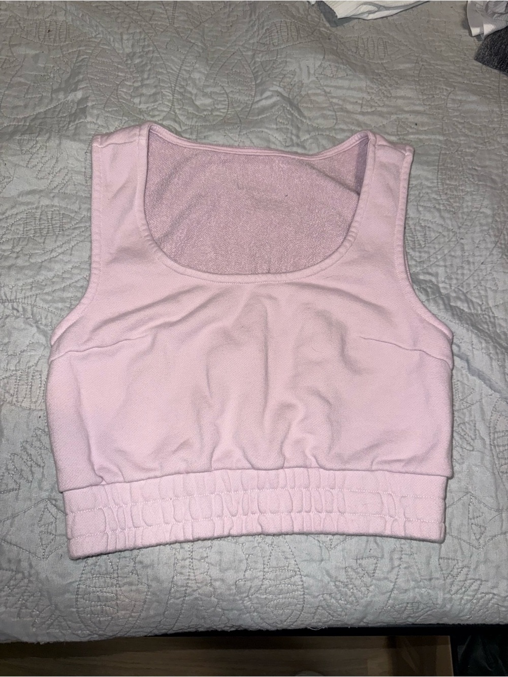 Daily Drills Light Pink Supportive Crop Bralette
